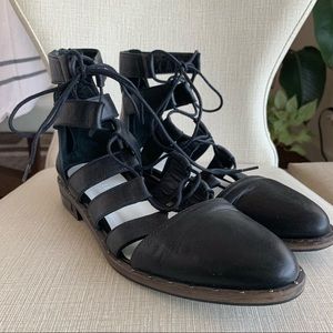 Freda Salvador Ghillie d’Orsay Gladiator Flats